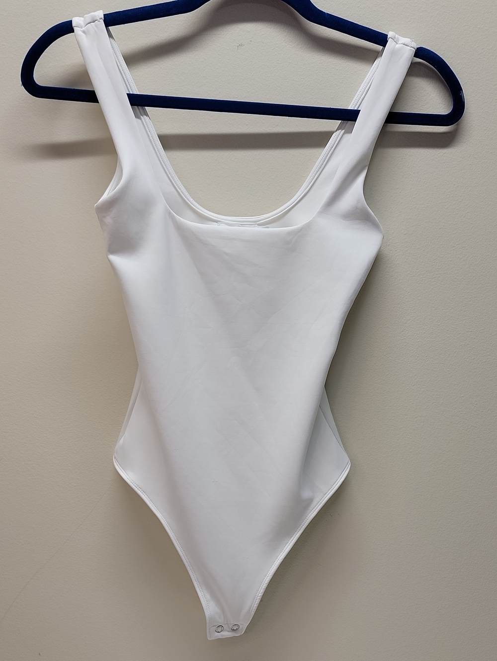 Good American White Square Neck Sleeveless Bodysuit Sz Small - Picture 4 of 12